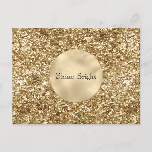 Gold Confetti Glitter Briefkaart (Voorkant)