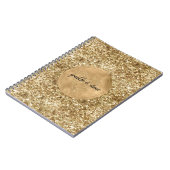 Gold Confetti Glitter Heart Notitieboek (Linkerzijde)