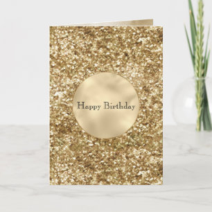 Gold Confetti Glitter Kaart