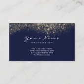 Gold Confetti Glitter Makeup Blue Navy Lashes Visitekaartje (Achterkant)