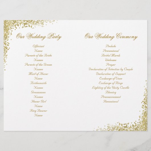 Gold confetti & Glitter vouwprogramma (Achterkant)