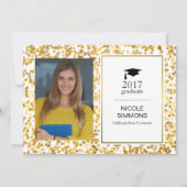 Gold Confetti Graduate Carte photo (Devant)