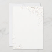 Gold Confetti Graduation Faire-part (Dos)