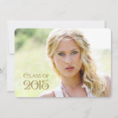 Gold Confetti Graduation Faire-part (Devant)