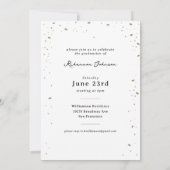 Gold Confetti Graduation Party Invitation (Dos)