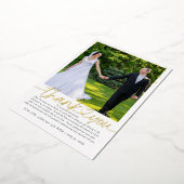 Gold Confetti Hand Lettering Weddenschap Hartelijk Folie Uitnodiging (Gedraaid)