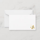 Gold Confetti Hand Script Monogram Elegant Trendy Notitiekaartje (Achterkant)