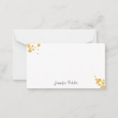 Gold Confetti Handwriting Monogram Sjabloon Chic (Voorkant)