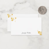 Gold Confetti Handwriting Monogram Sjabloon Chic (Voorkant / Achterkant in situ)