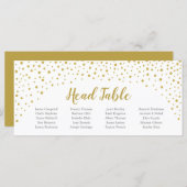 Gold Confetti Head-Kaart Programma (Voorkant / Achterkant)