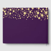 Gold Confetti Hearts 50ste bruiloft Jubileum Gastenboek (Achterkant)