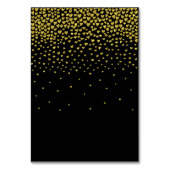 Gold Confetti Hearts tabel nummer Kaart (Achterkant)