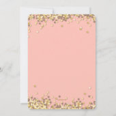 Gold Confetti Invitation Kaart (Achterkant)