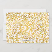 Gold Confetti Joyeux Carte photo du Nouvel An (Dos)