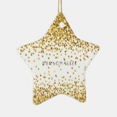 Gold Confetti Keramisch Ornament (Rechts)