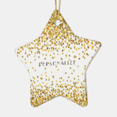 Gold Confetti Keramisch Ornament (Links)