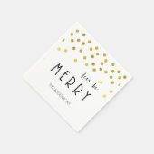 Gold confetti-kerstluiers servetten (Hoek)