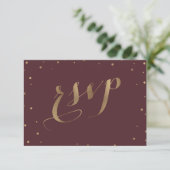 Gold Confetti Love Mariage Bourgogne RSVP (Debout devant)