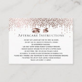 Gold confetti Maquillage Eyes Lashes Carte de soin (Dos)