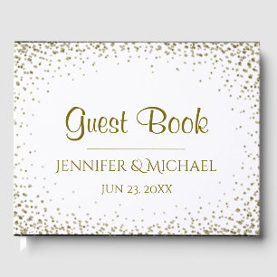 Gold Confetti Mariage livre d'hôtes