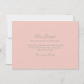 Gold Confetti Mariage rose Bridesmaid Invitation (Dos)