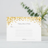 Gold Confetti Mariage Wings & Conseils Cartes (Debout devant)
