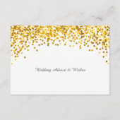 Gold Confetti Mariage Wings & Conseils Cartes (Dos)