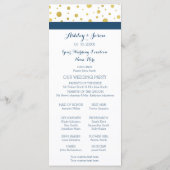 Gold Confetti Marine Programme de mariage bleu (Dos)
