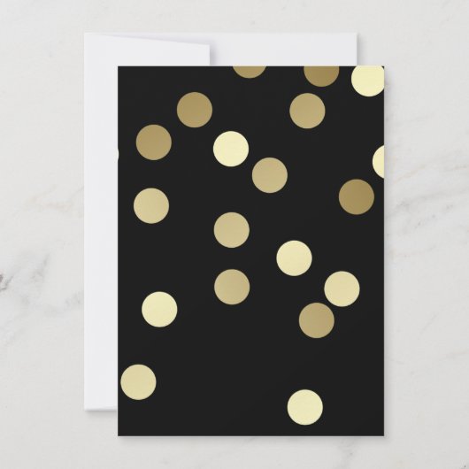 Gold Confetti Masquerade Sweet 16 Party Invitation (Dos)