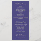 Gold Confetti Navy Elegant Glitter Wedding Program Programma (Achterkant)