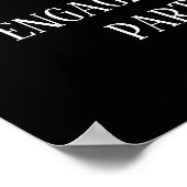 Gold Confetti op Black Engagement Party - Welkom Poster (Hoek)