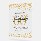 Gold Confetti Parties scintillant 60e anniversaire (Angle)