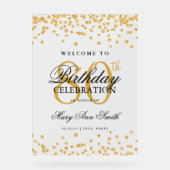 Gold Confetti Parties scintillant 80e anniversaire (Recto)