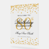 Gold Confetti Parties scintillant 80e anniversaire (Angle)