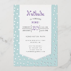 Gold confetti pastel jarig briefkaart