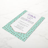 Gold confetti pastel jarig briefkaart (Gedraaid)