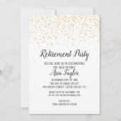 Gold Confetti Pensioen Kaart (Voorkant)