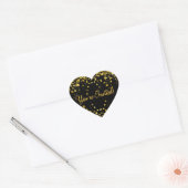 Gold Confetti Ronde Sticker (Envelop)