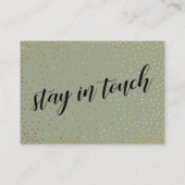 Gold Confetti & Sage Nous Avons Déménagé Carte Doc (Dos)