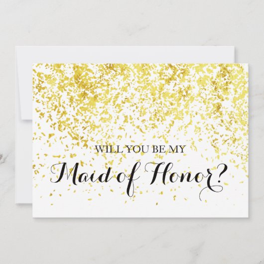 Gold Confetti - Serez-vous ma carte d'honneur (Devant)