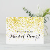 Gold Confetti - Serez-vous ma carte d'honneur (Debout devant)