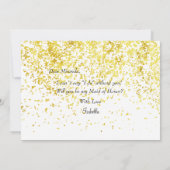 Gold Confetti - Serez-vous ma carte d'honneur (Dos)