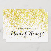 Gold Confetti - Serez-vous ma carte d'honneur (Devant / Derrière)