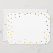 Gold Confetti Simple Modern slaat de datum op Kaart (Achterkant)