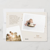 Gold Confetti Souvenirs Carte photo de Noël (Dos)