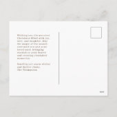 Gold Confetti Souvenirs Photo de Noël Carte postal (Dos)