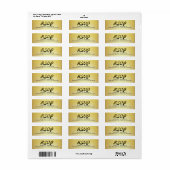 Gold Confetti Sparkle RSVP Return Address Labels (Full Sheet)