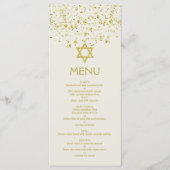 Gold confetti, Star of David Carte de menu Bat mit (Devant)