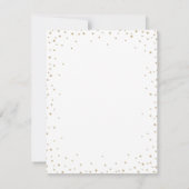 Gold Confetti Stars Carte de remerciements (Dos)