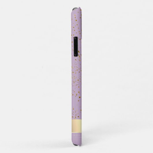 Gold Confetti Stripe Lotus Case-Mate iPhone Case (Achterkant/rechts)